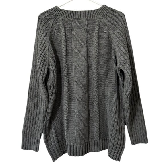 Woolrich Women Crewneck‎ Sweater Size XL Cotton Fisherman Knit Heavy Classic - Picture 2 of 11